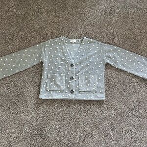 Gray Polka Dot Cardigan